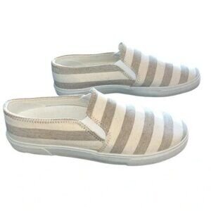 Jack Rogers Jane Slip-on Sneakers Tan White Size 7.5